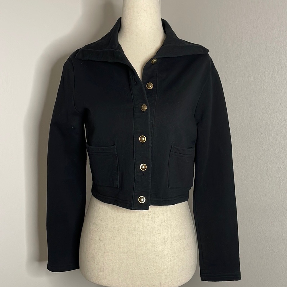 Bernie Dexter Black Crop Cardigan Jacket Small